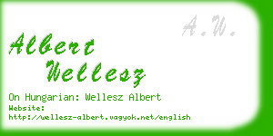 albert wellesz business card